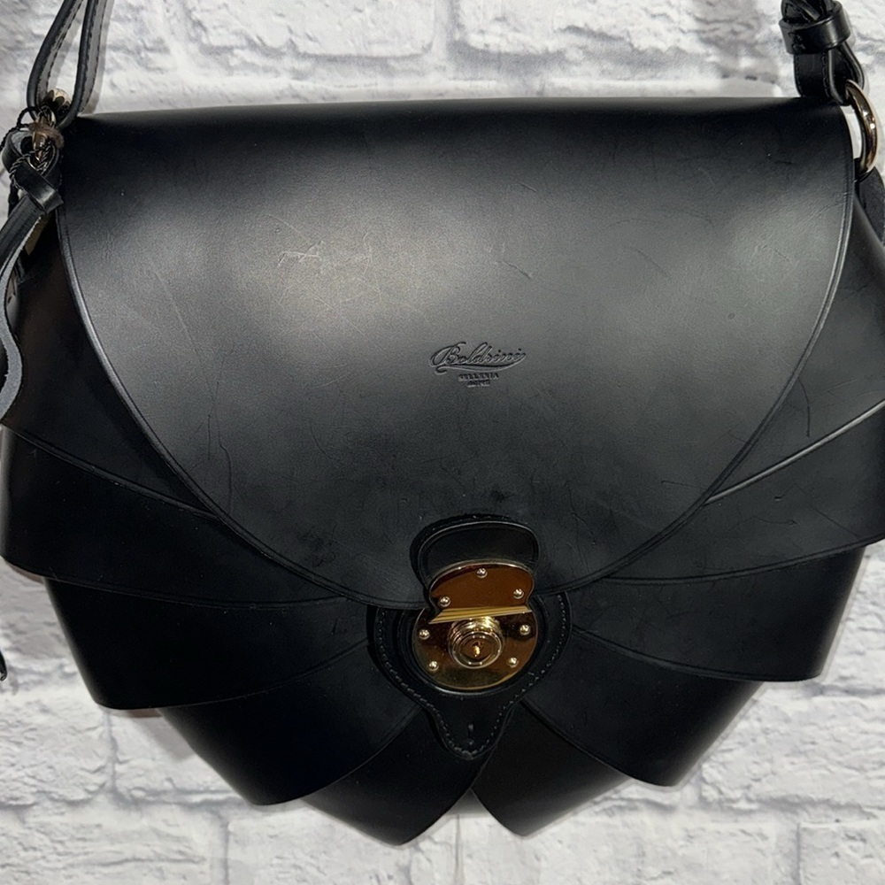 Boldrini Selleria Black Carmen Shoulder Bag Opera Collection Large Luxury Purse - Picture 7 of 15